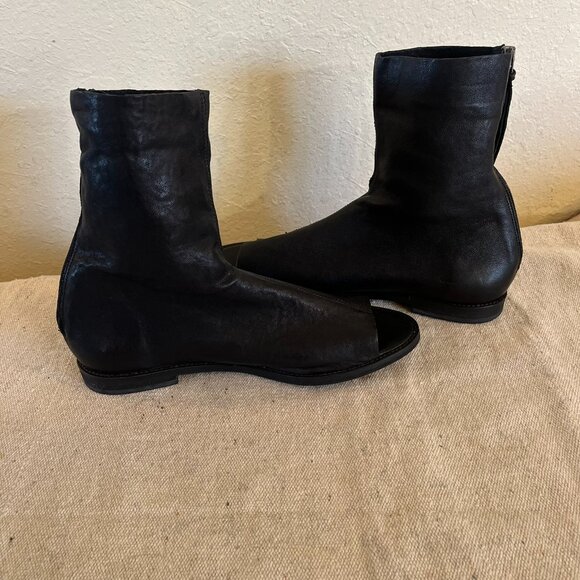 Free People Black Leather Ridge Runner Sandals Sz 10 - Picture 5 of 12